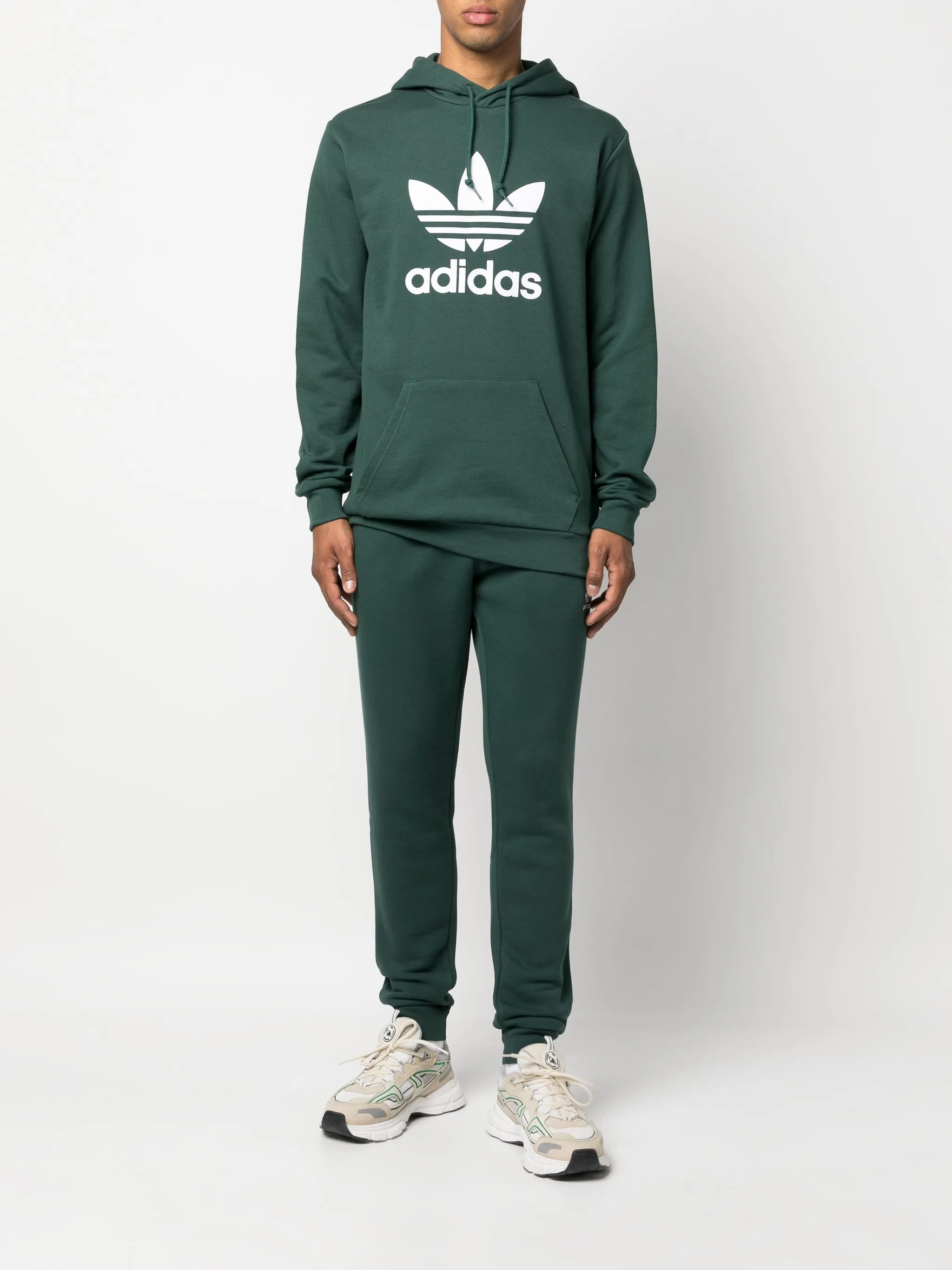 Худи с логотипом Adidas, зеленый — фото 2