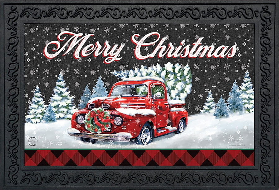 

Коврик придверный Briarwood Lane Merry Christmas, черный