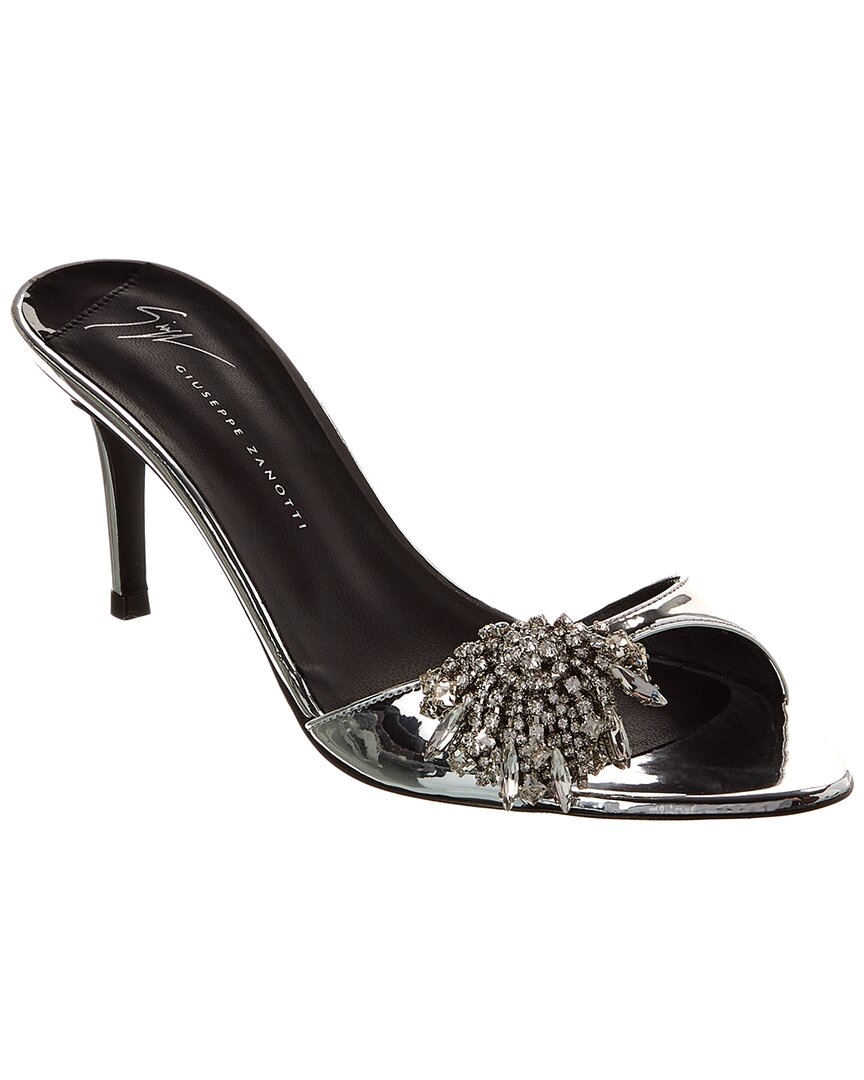 Giuseppe Zanotti Clandestino 70 Vinyl Sandal, серебряный