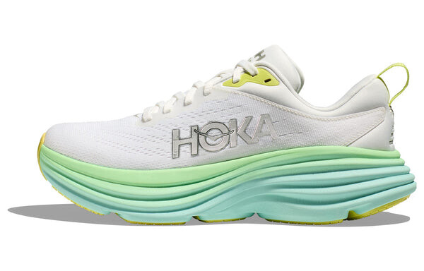 Кроссовки bondi 8 d wide 'champagne white sea blue' Hoka One One, белый — фото 2