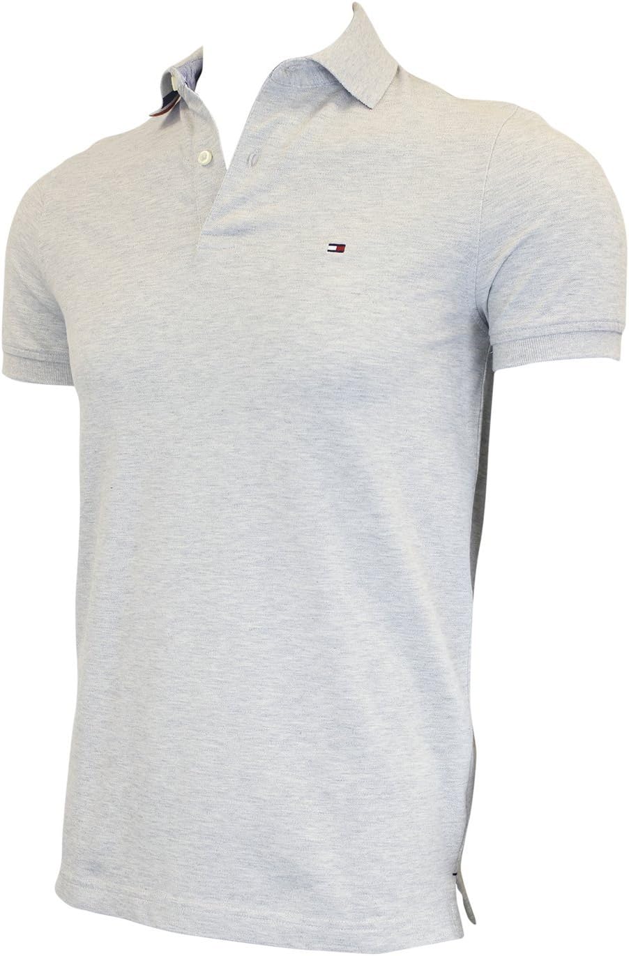 Мужская рубашка-поло Tommy Hilfiger Stretch Slim Fit Pique, Gray — фото 2