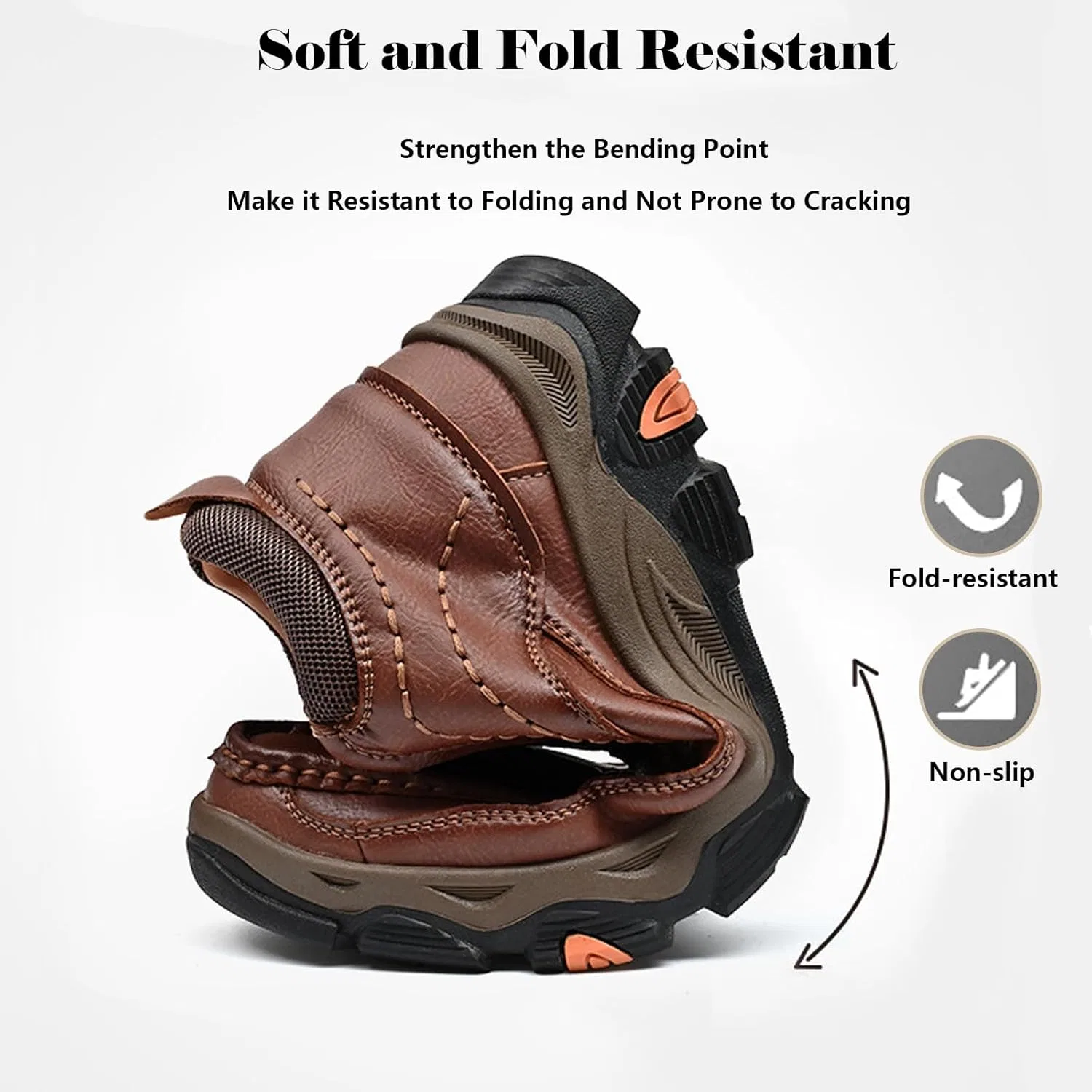 Походные ботинки водонепроницаемые, Leather, Brown NATLEAD — фото 4
