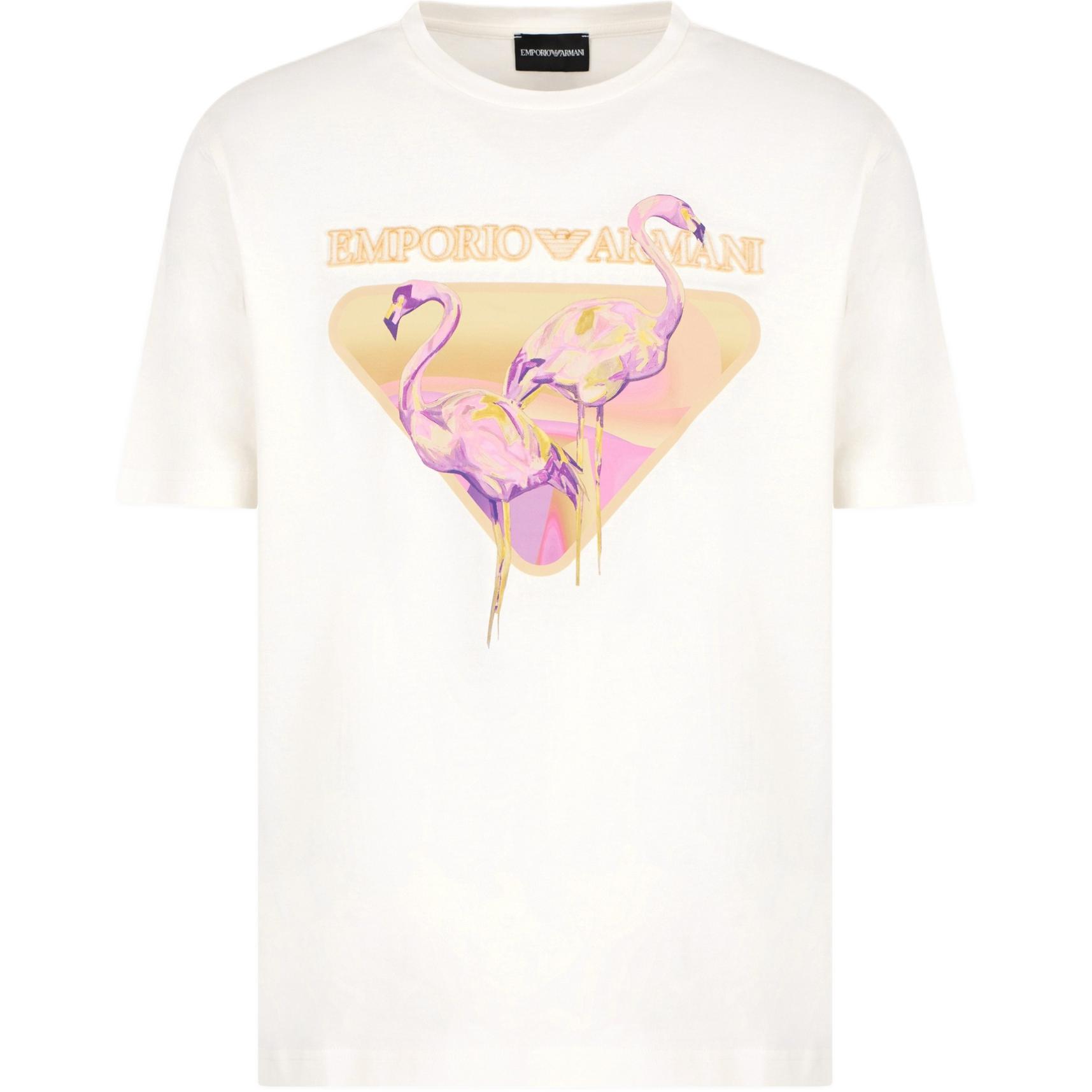 

Футболка Asv с принтом Camargue EMPORIO ARMANI, Ecru, Бежевый, Футболка Asv с принтом Camargue EMPORIO ARMANI, Ecru