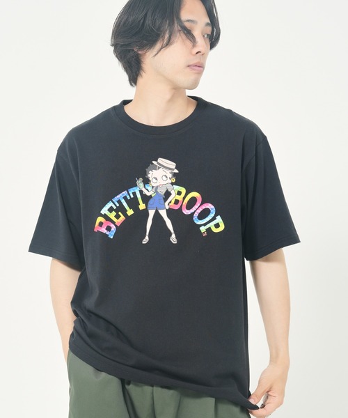 

Футболка с принтом Betty Rainbow BETTY BOOP, черная
