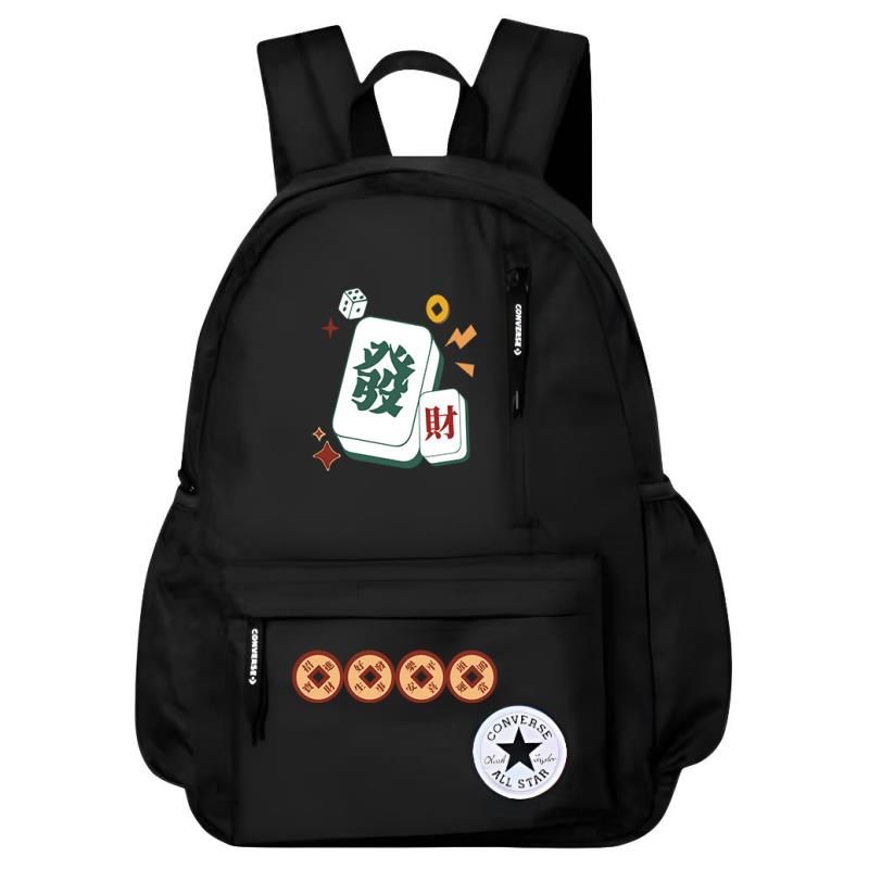 

Converse Полиэстеровый рюкзак обычный мужской черный, Mahjong