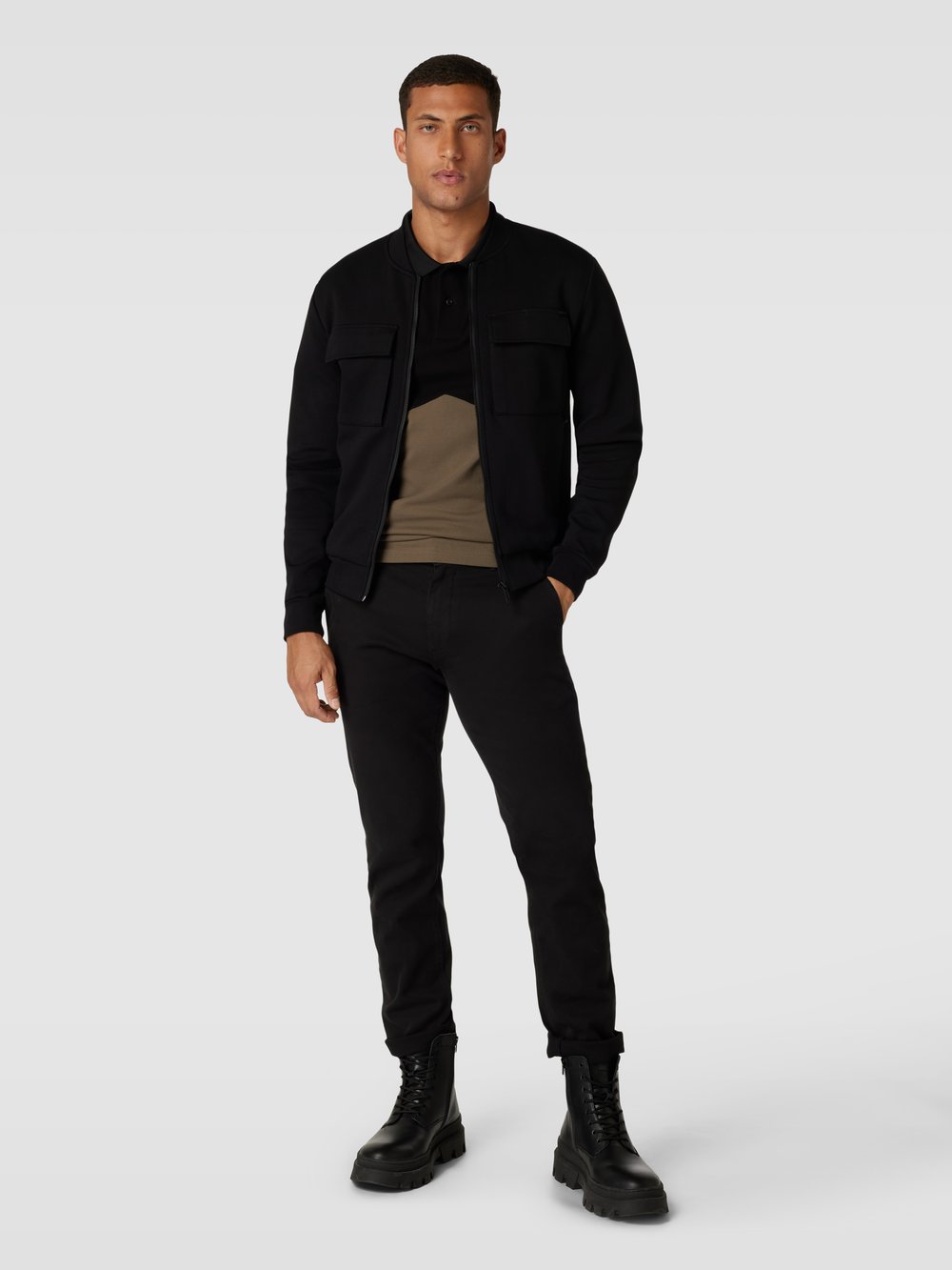 

Рубашка поло с этикеткой ARMANI EXCHANGE, черный