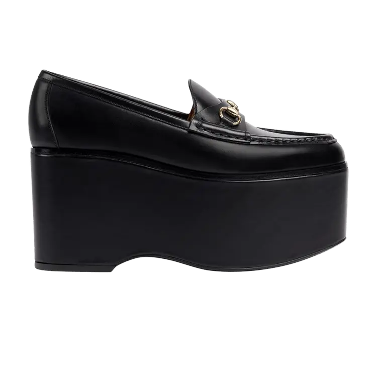 

Кроссовки Gucci Wmns Horsebit Platform Loafer Black, черный