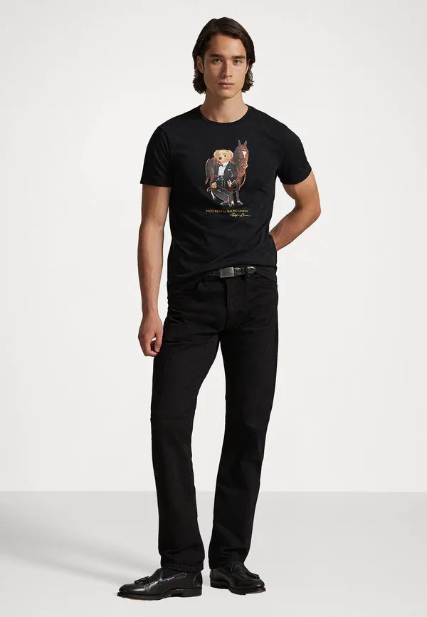 Футболка с принтом медведя в стиле поло к китайскому новому году Polo Ralph Lauren, Black — фото 2