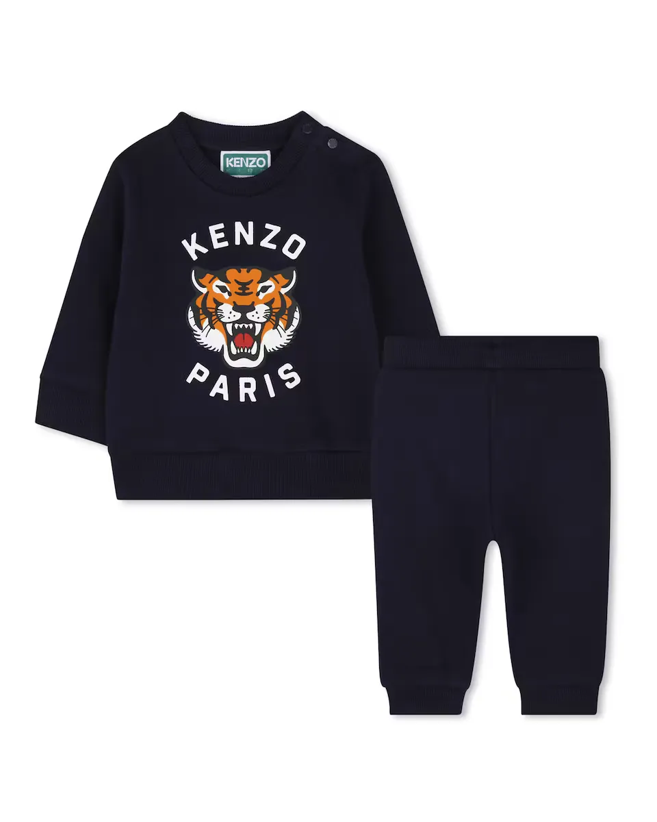 

Синий хлопчатобумажный комплект Kenzo Kids, тёмно-синий