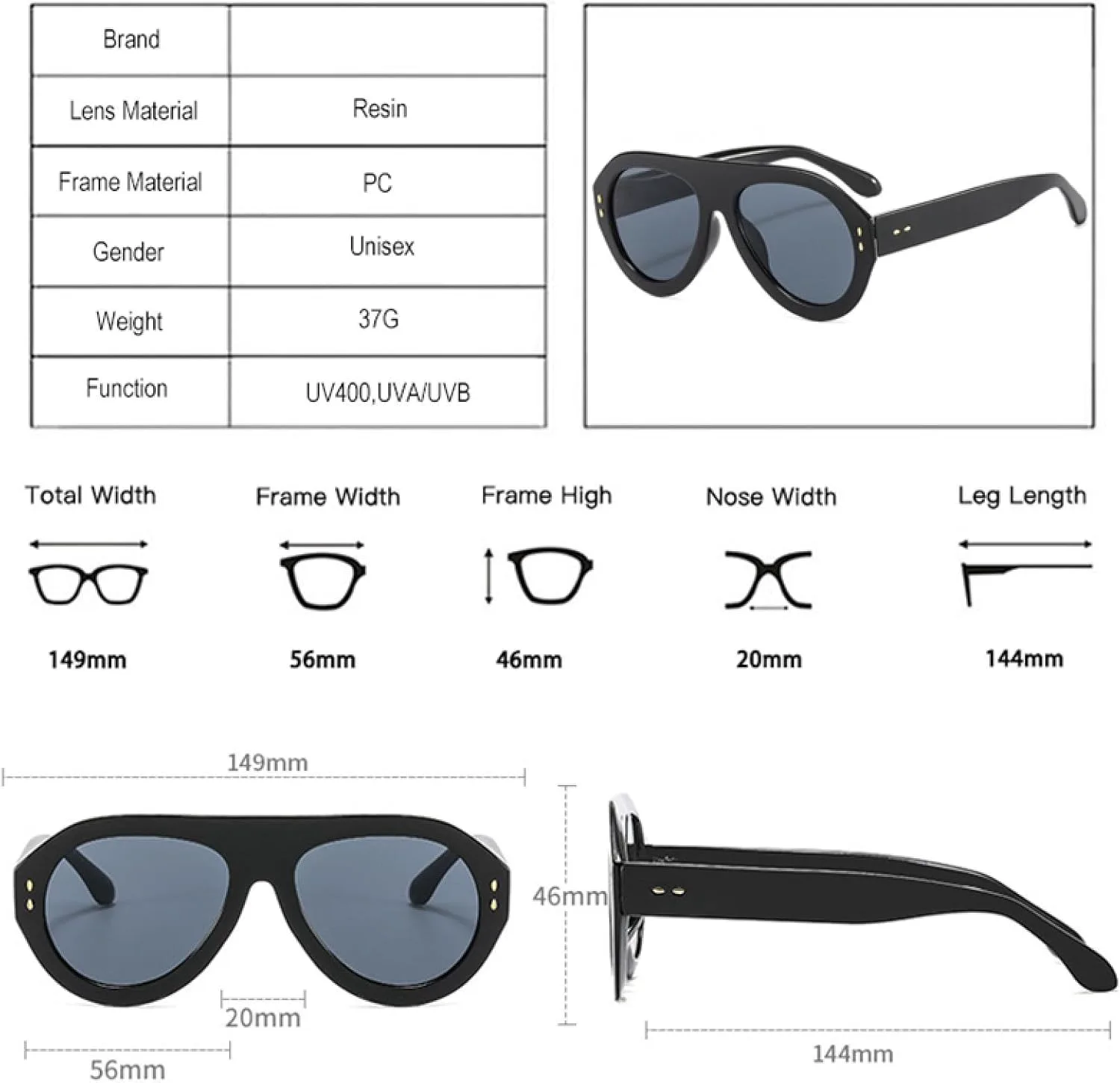 

Популярные модные солнцезащитные очки для женщин, защита от УФ-излучения UV400, ретро, ​​с заклепками, градиентные, трендовые, мужские круглые VVTWSSW, White Grey