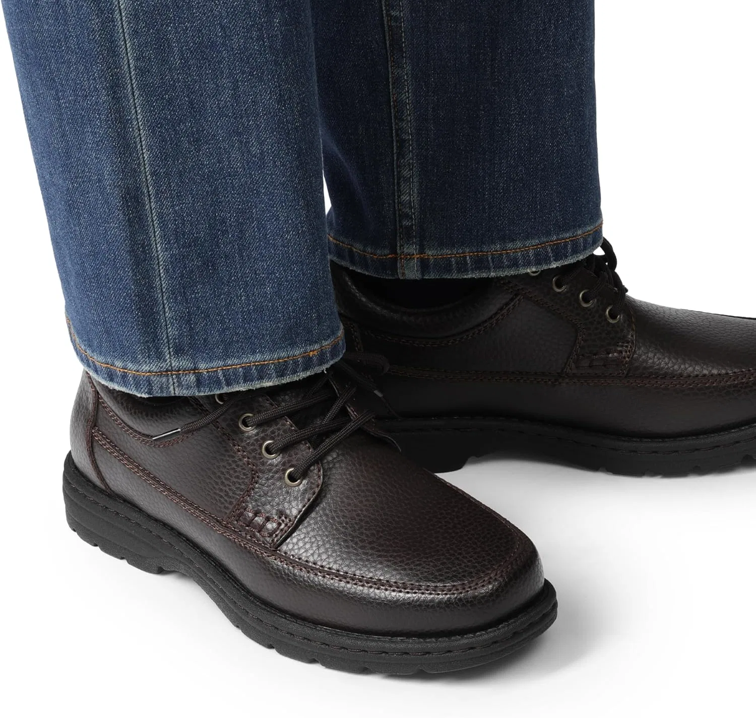 Мужские рабочие туфли Bruno Marc с поддержкой свода стопы, модель Walk Oxfords, деловые туфли на шнуровке, Coffee — фото 2