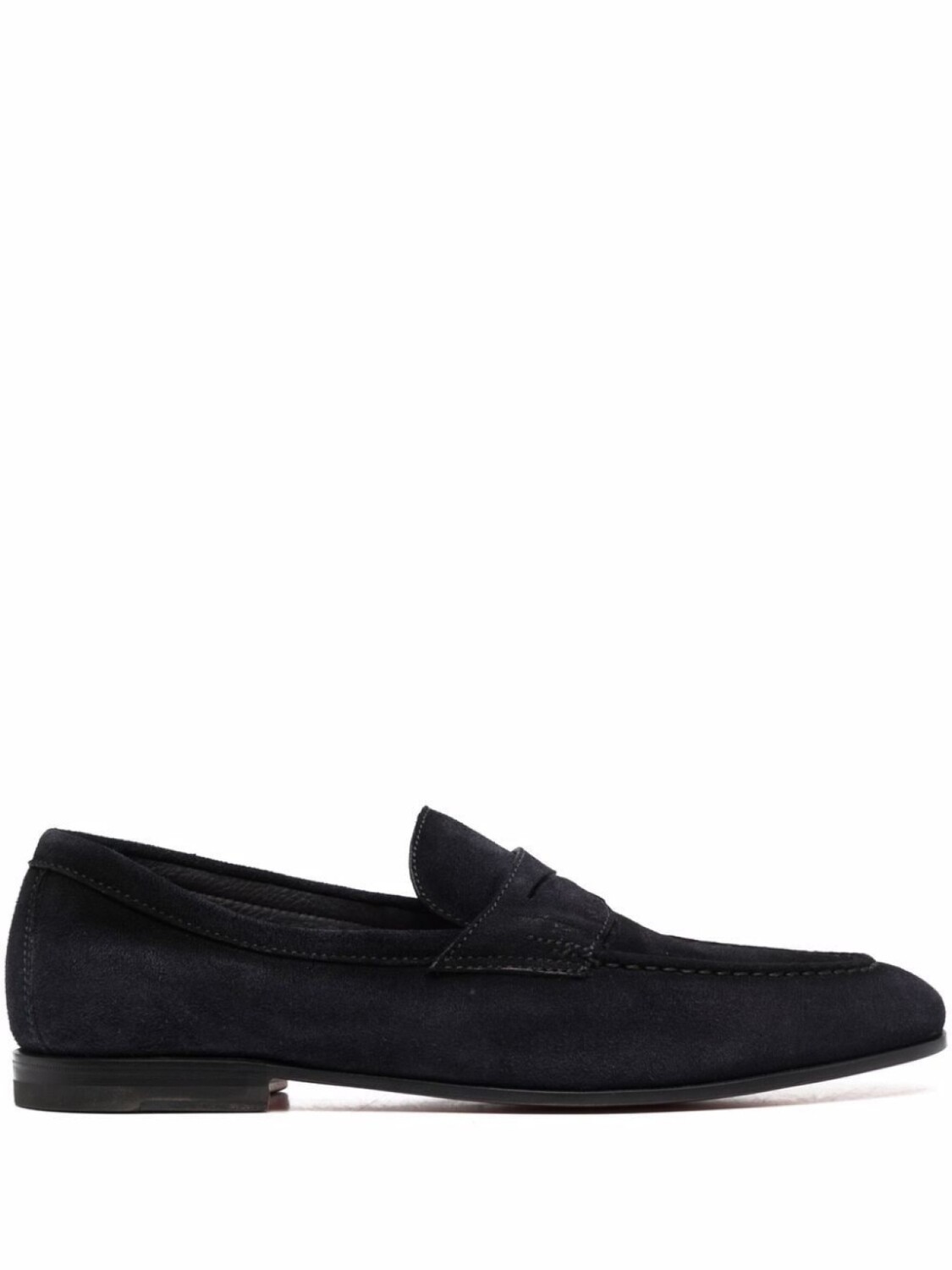

Santoni лоферы с декоративной строчкой, синий