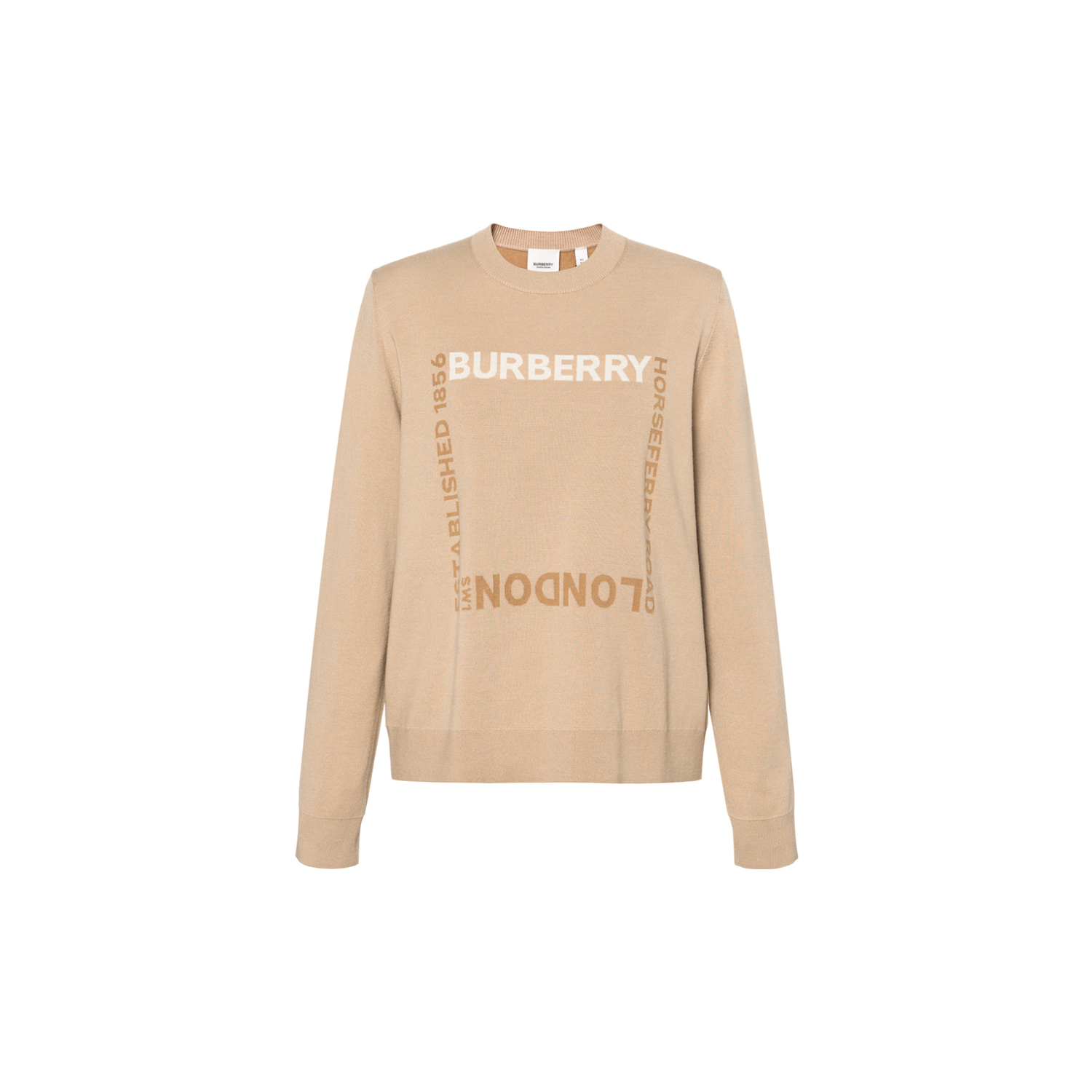 Вязаный свитер Burberry SS22, женский, мягкий, желто-коричневый — фото 3