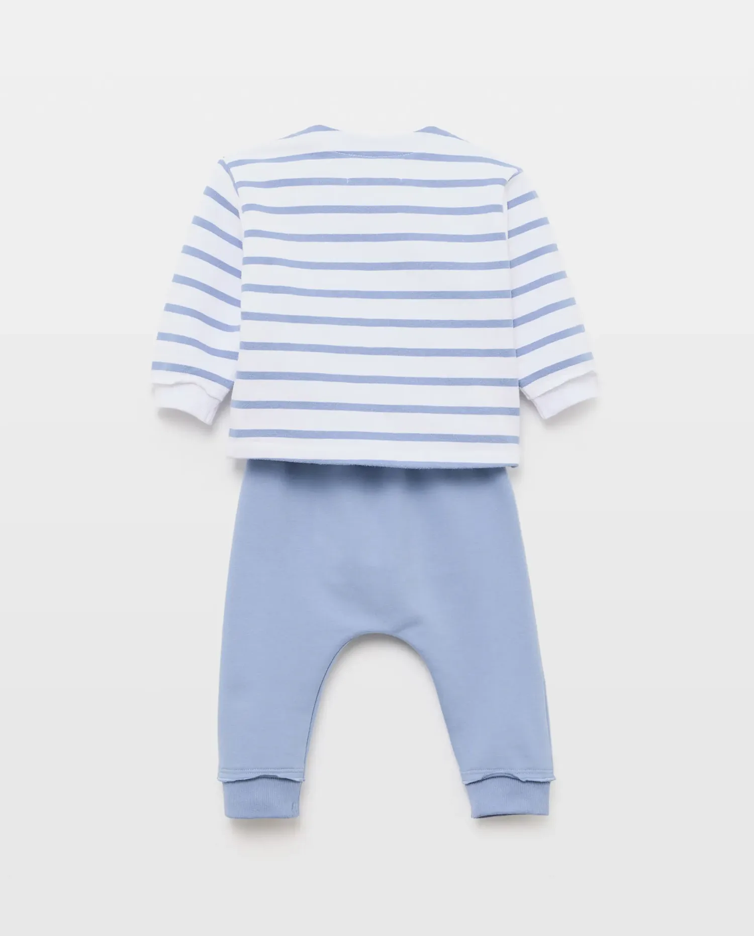 Комплект из трех изделий из гладкого плюша для малышей Baby El Corte Inglés, синий — фото 2