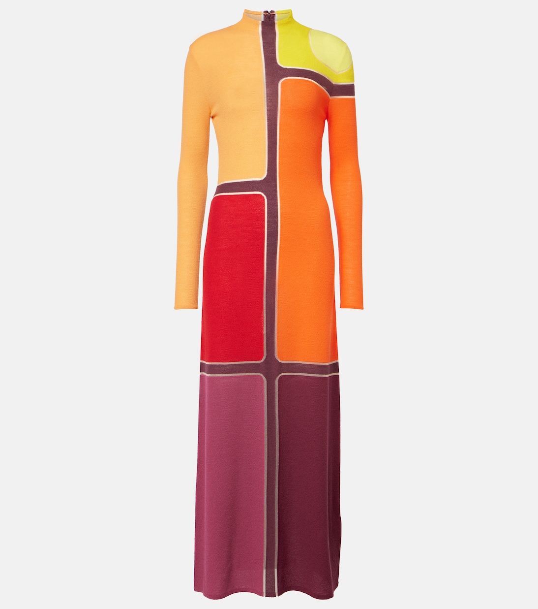 

Длинное платье Apollonis из шерсти и кашемира Gabriela Hearst, разноцветный