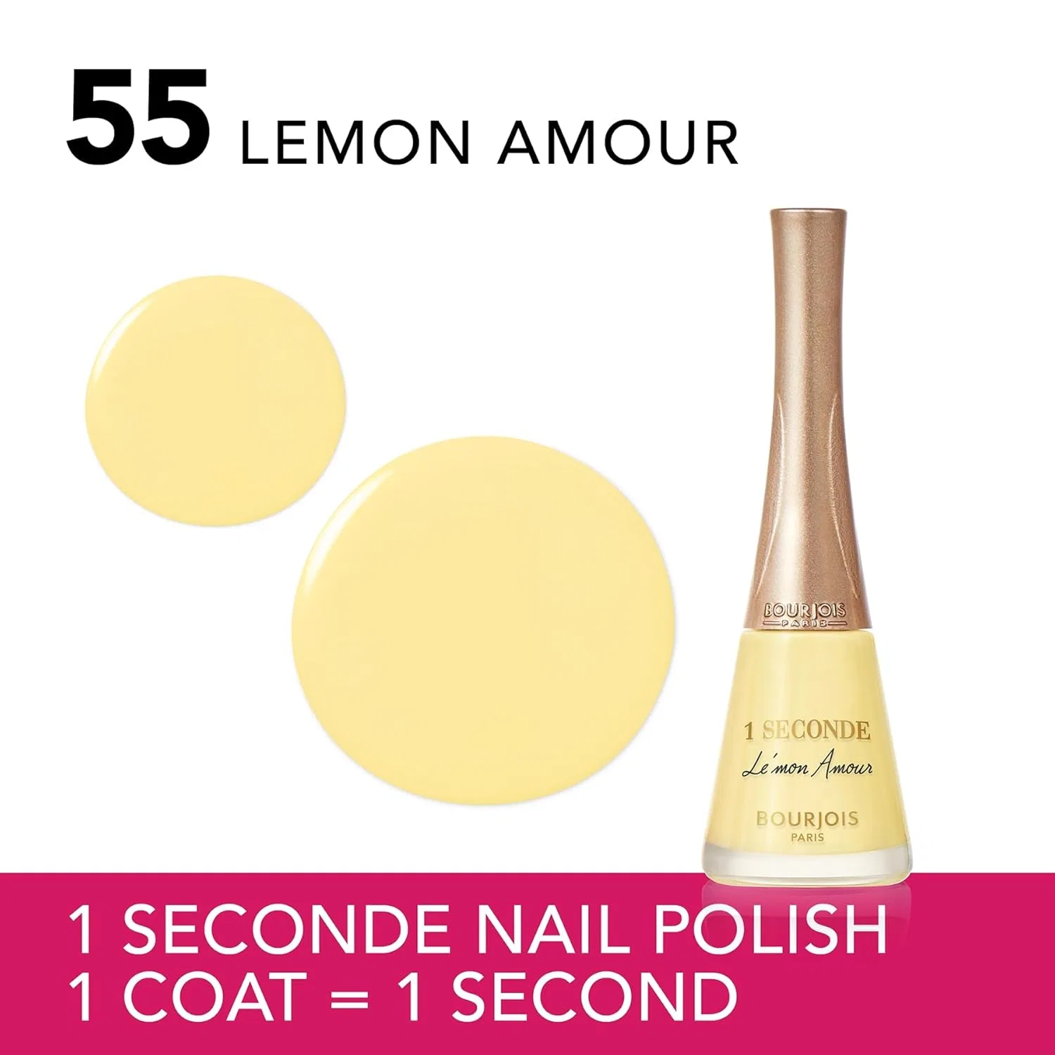 Лак для ногтей «Lemon Amour» от Bourjois French Riviera Collection 1 Seconde, 9 мл ‎Bourjois, 55-Lemon Love — фото 2