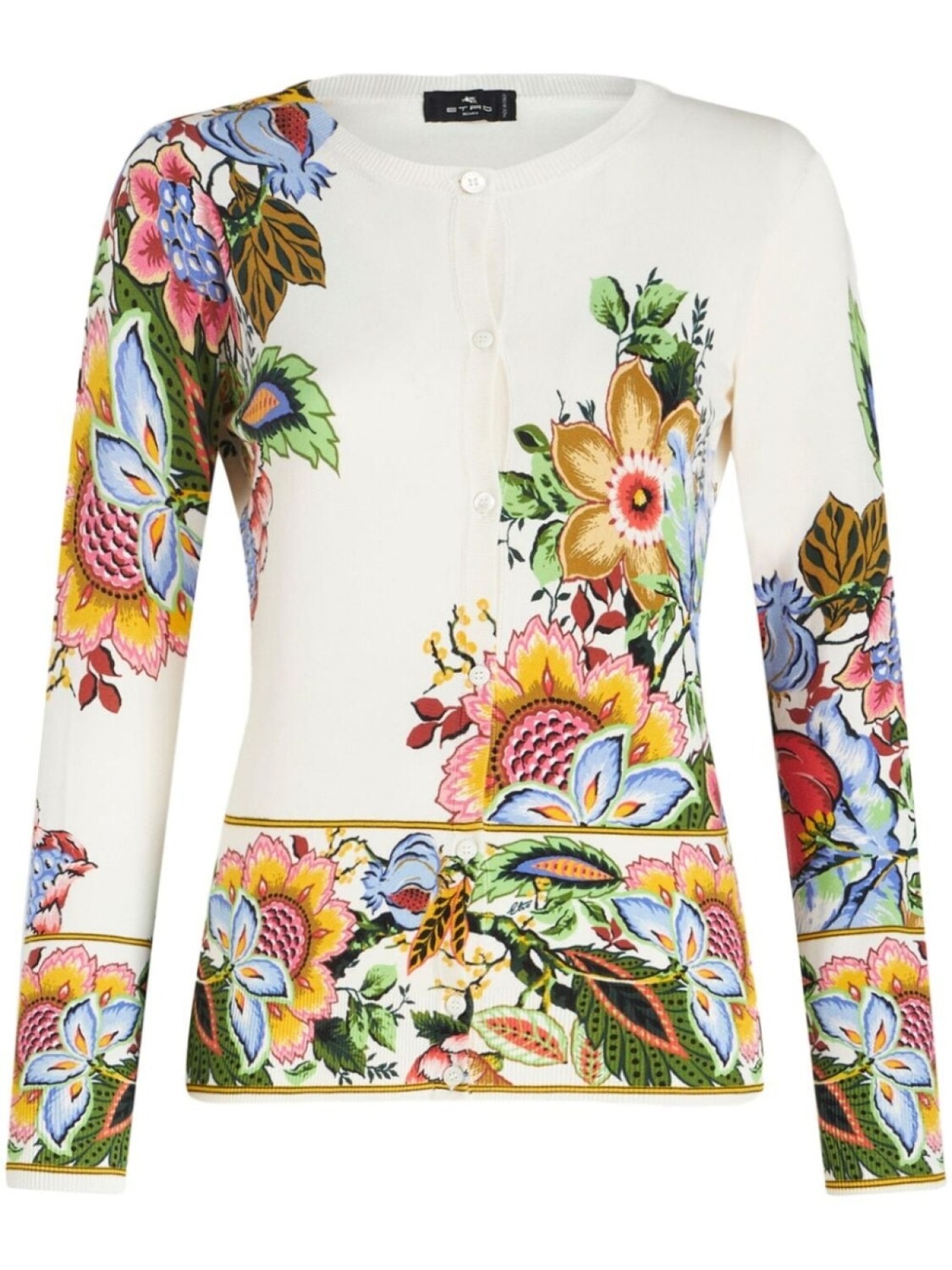 

ETRO кардиган вязки интарсия, белый