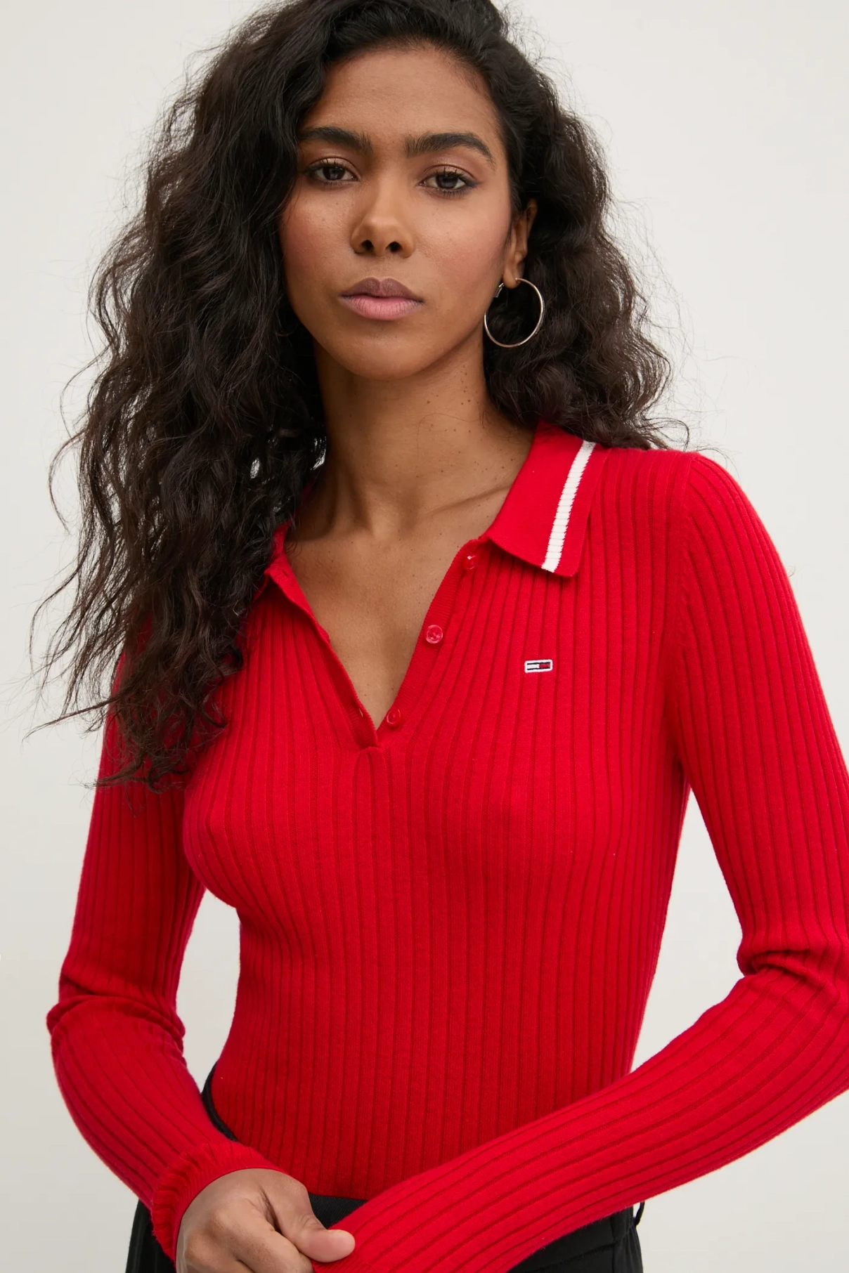 

Свитер из смесовой шерсти Tommy Jeans, красный