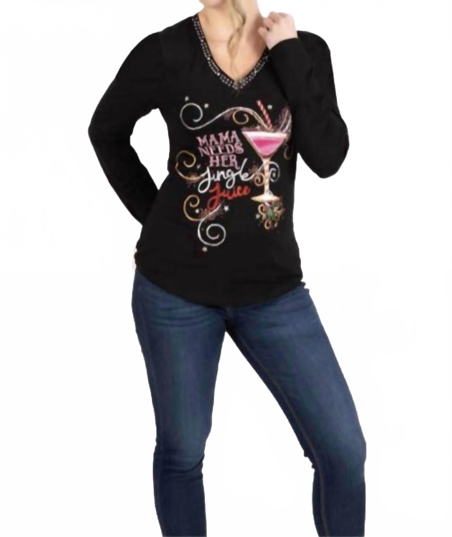 

Berek Рождественская туника с изображением коктейля Jingle Juice, черная