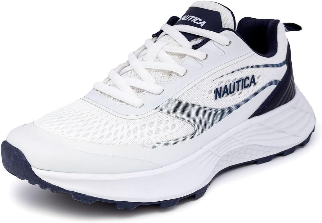 

Мужские кроссовки Nautica на шнуровке - для бега, ходьбы и тенниса с максимальной амортизацией - удобные спортивные кроссовки с улучшенной поддержкой - Балаклава, белый