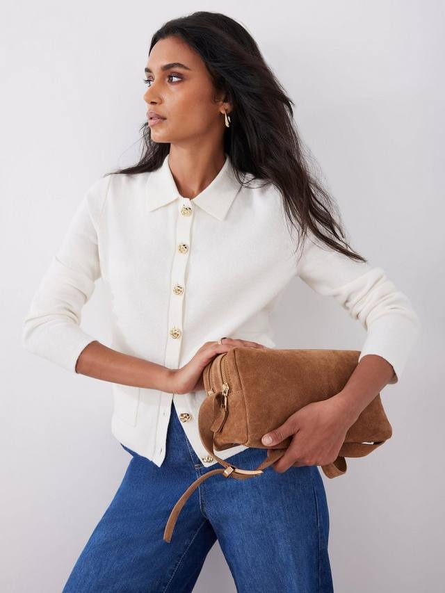 

Хлопковый кардиган с воротником Mint Velvet