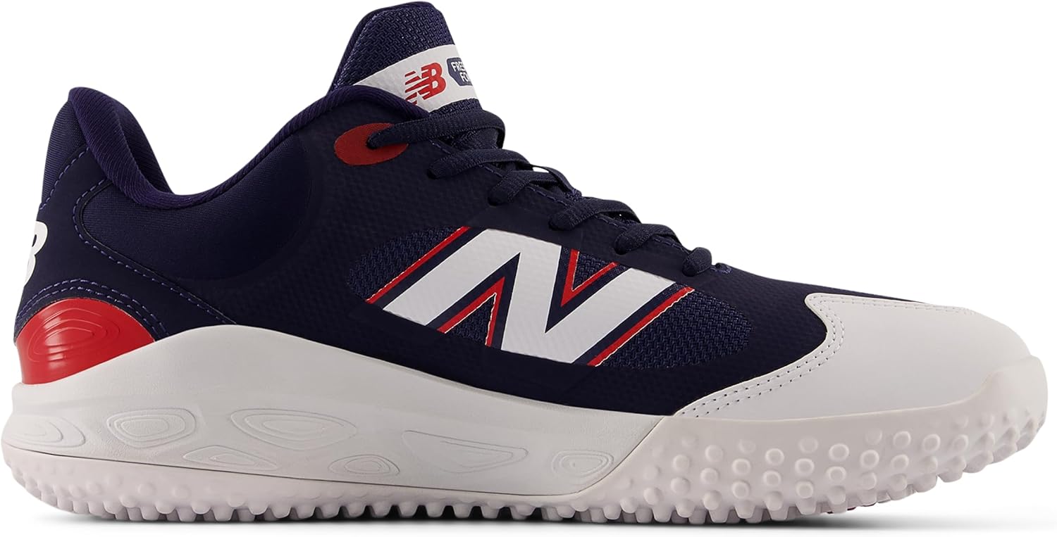 Мужские бейсбольные кроссовки New Balance Fresh Foam 3000 V7 Turf-Trainer, белый/красный/синий — фото 3