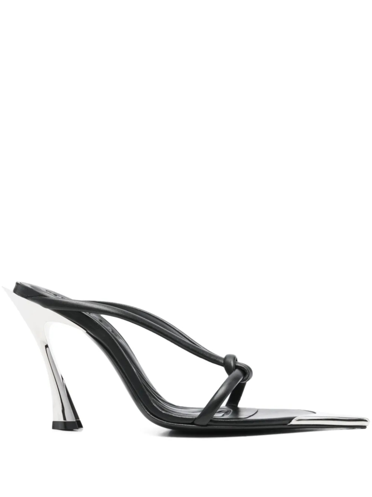 Кожаные мюли Mugler, черный