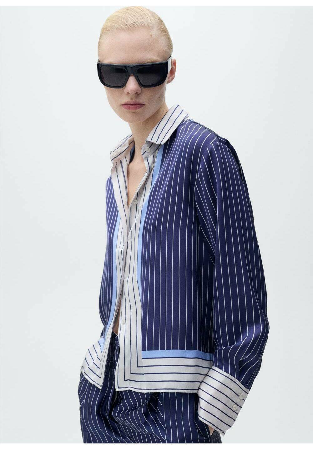 

Рубашка SHIRTY Mango, темно-синий