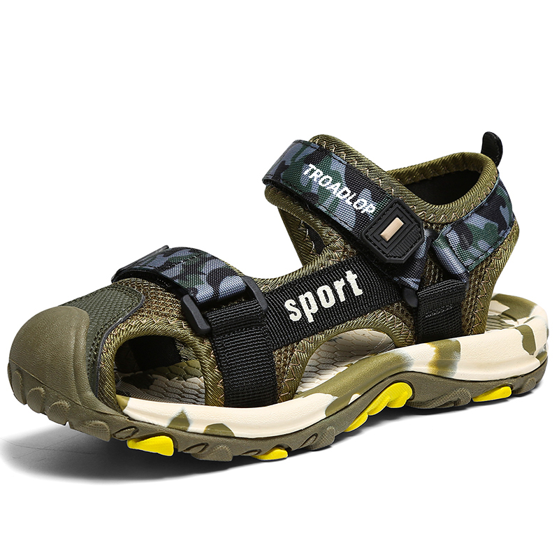 

Нескользящие, противоударные, легкие, амортизирующие, износостойкие, низкие детские сандалии для подростков TROADLOP, зеленый