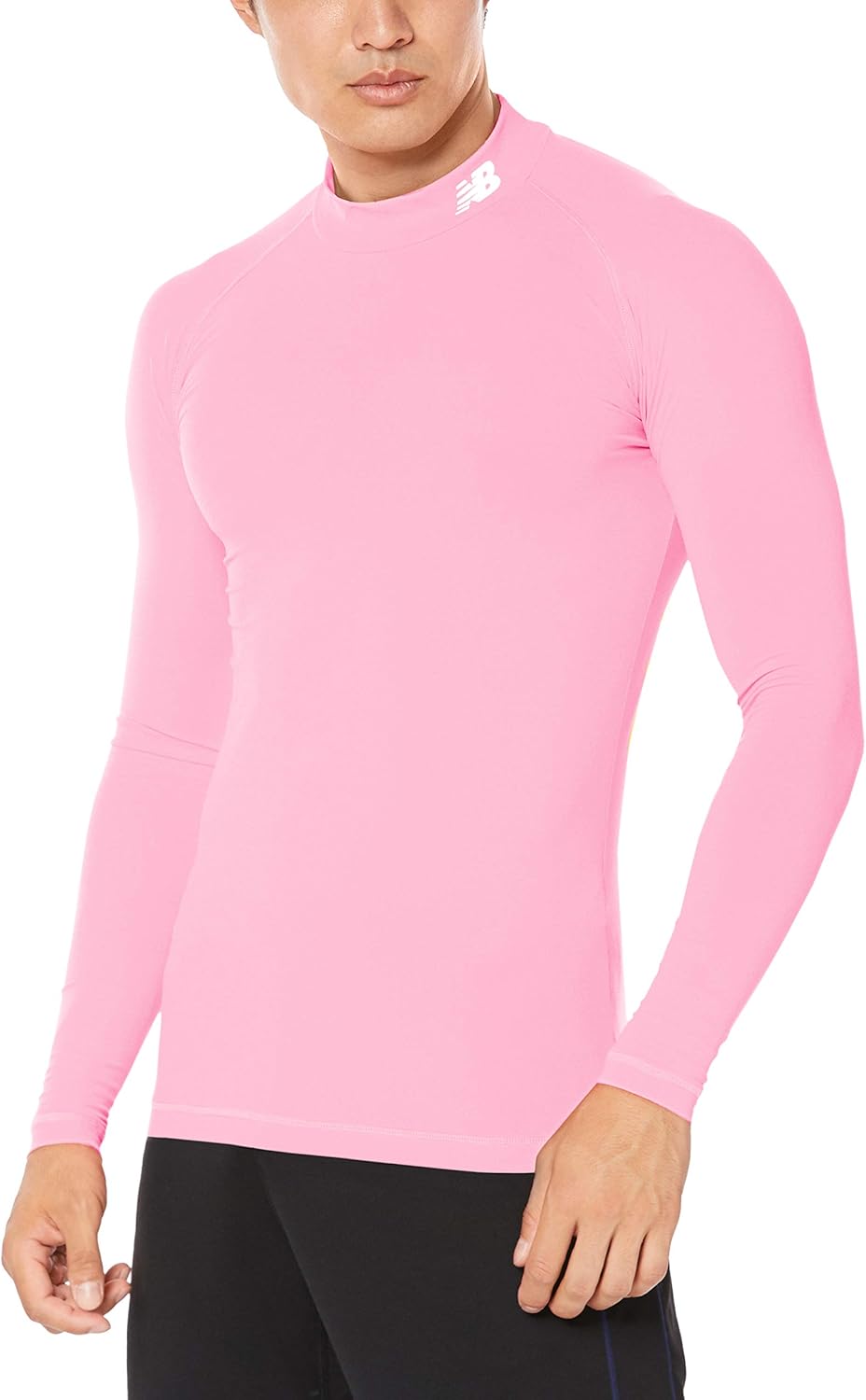 

Мужская эластичная футболка New Balance (JMTF7380) с длинным рукавом, быстросохнущая, для футбола/гольфа, розовый