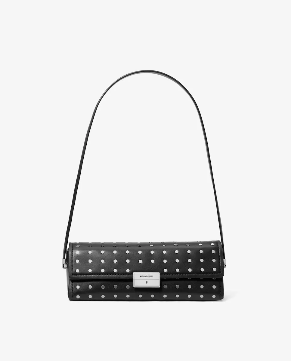 

Сумка через плечо из кожи Ludlow с силуэтом мини-пошета Michael Michael Kors, черный