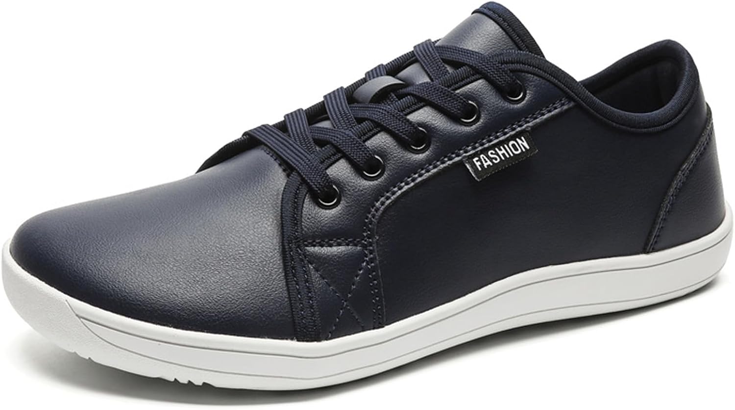 

Унисекс кожаные модные кеды с широким носком, для ходьбы, удобные, дышащие, не скользящие, на шнуровке, минималистичные, с нулевым перепадом, повседневные кроссовки для прогулок, вождения и работы Wyuetra, синий