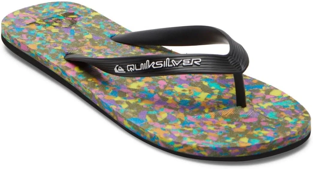 Сандалии мужские из переработанных материалов Quiksilver, Black Blue Black