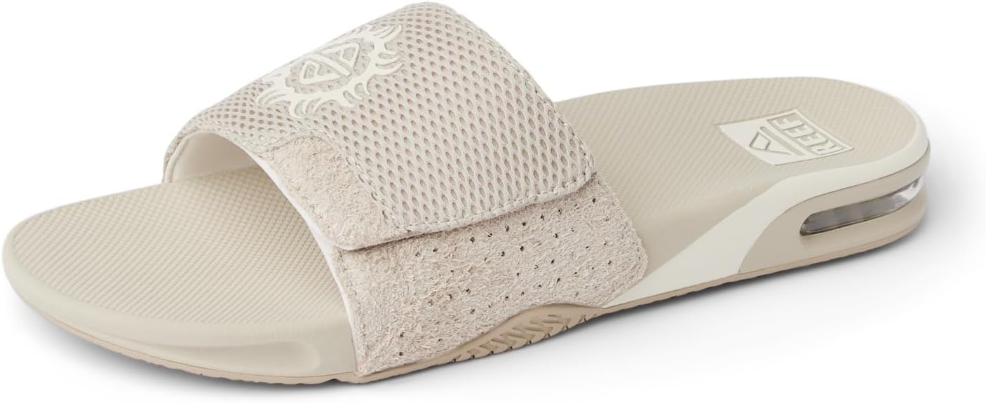 

Мужские сандалии REEF Fanning Slide с открывалкой для бутылок, поддержкой свода стопы, прочной подошвой, водостойкие, коричневый