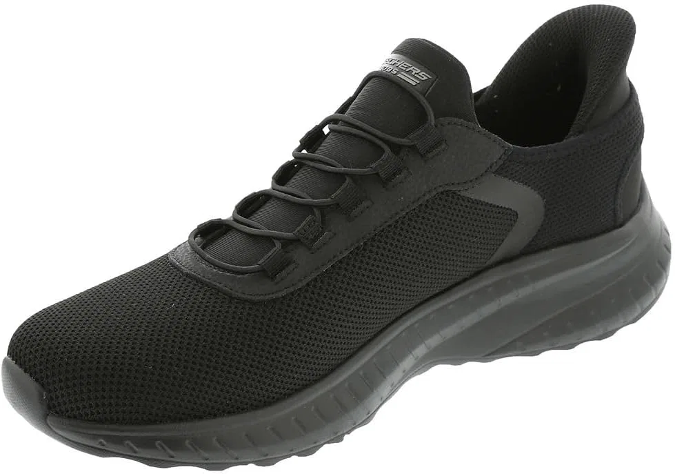 Мужские кроссовки для ходьбы Skechers Bobs Squad Chaos Tough, 2-Black Mesh Trim — фото 4