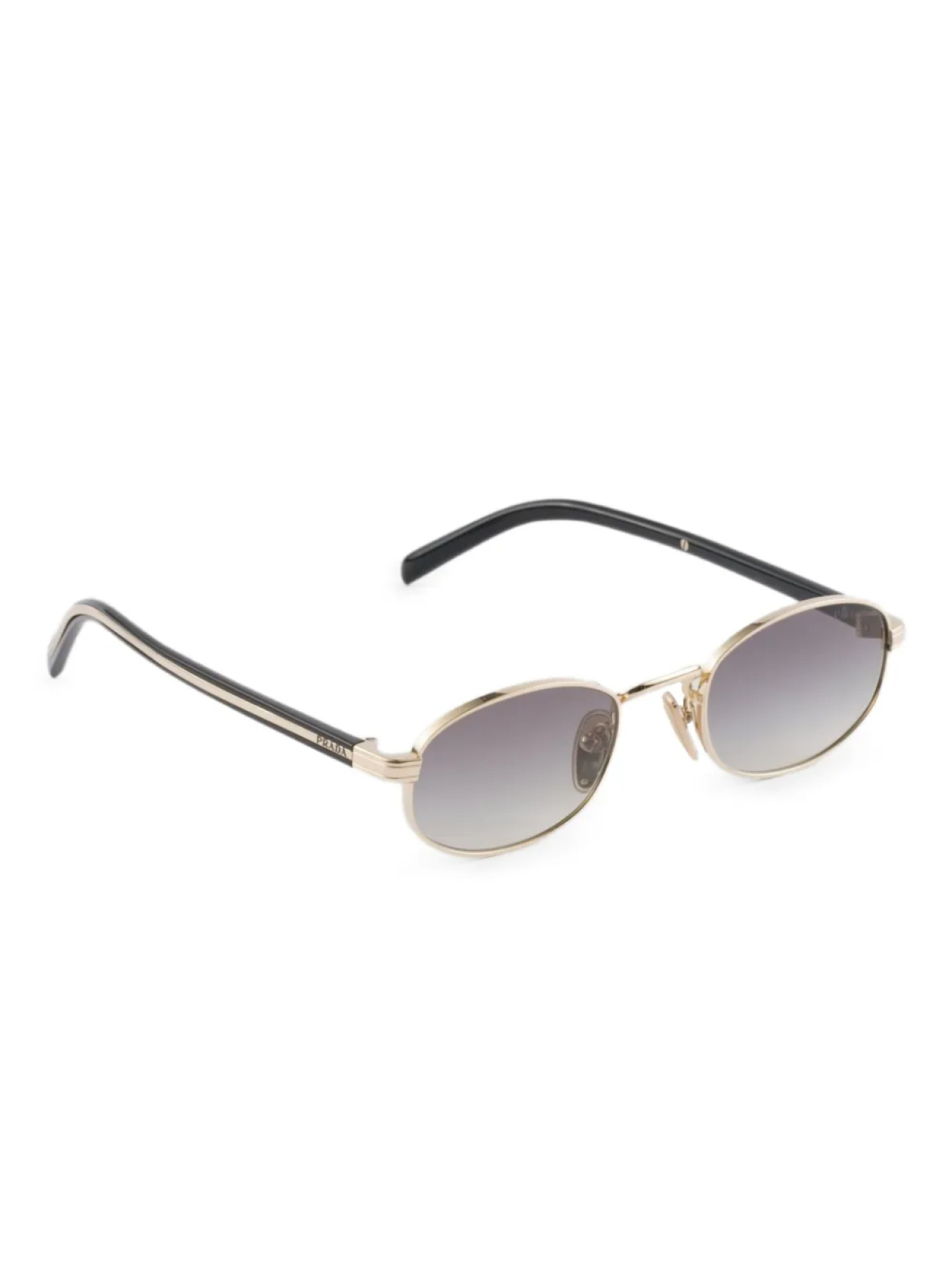 Солнцезащитные очки в овальной оправе Prada Eyewear, золотой — фото 2