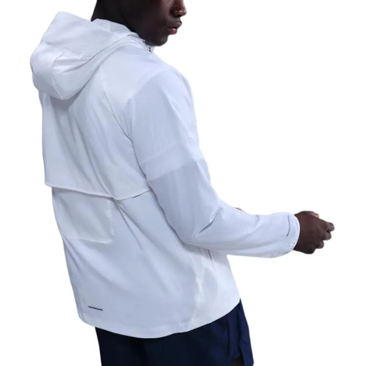 Мужская ветровка с капюшоном для бега Nike, белый — фото 3