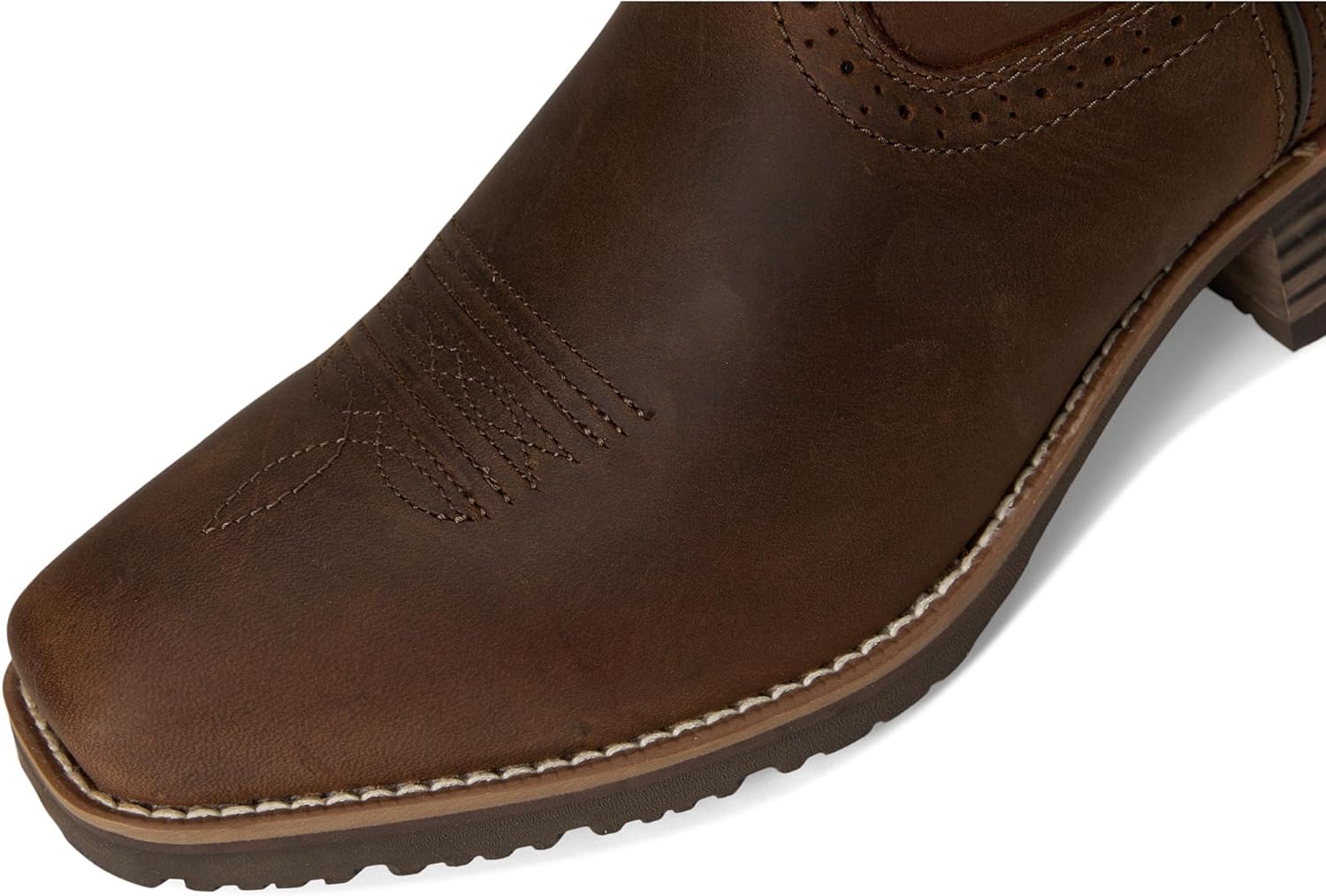 Мужские ковбойские сапоги ARIAT Hybrid Roughstock с квадратным носком, коричневый — фото 2