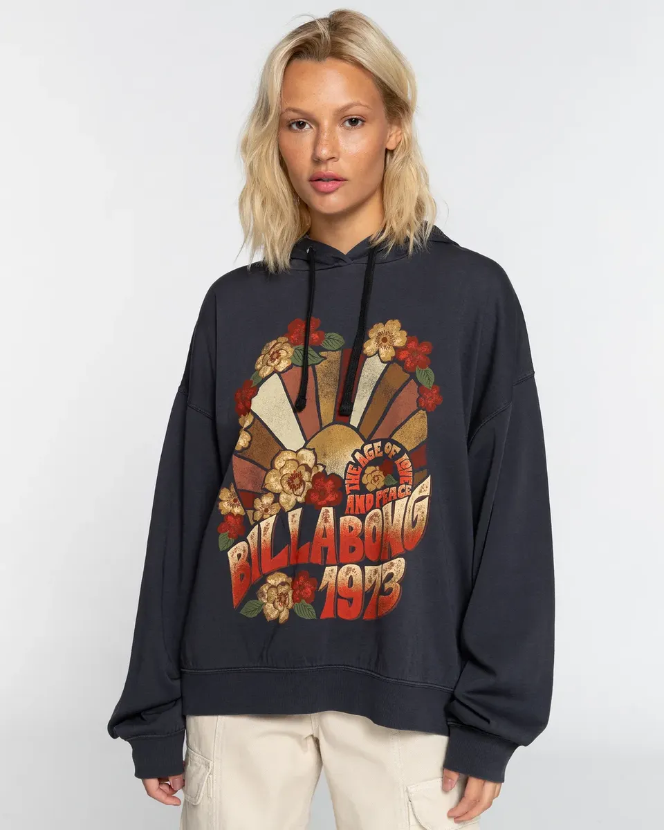 

Толстовка Billabong с капюшоном "Keep Ridin", цвет Black Sands