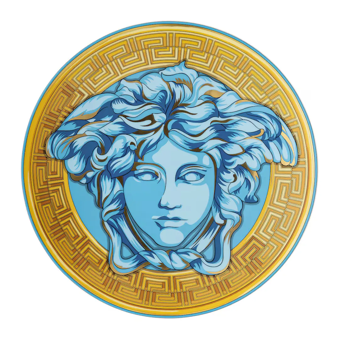 

Презентационная тарелка Versace для монет Medusa Amplified, синий