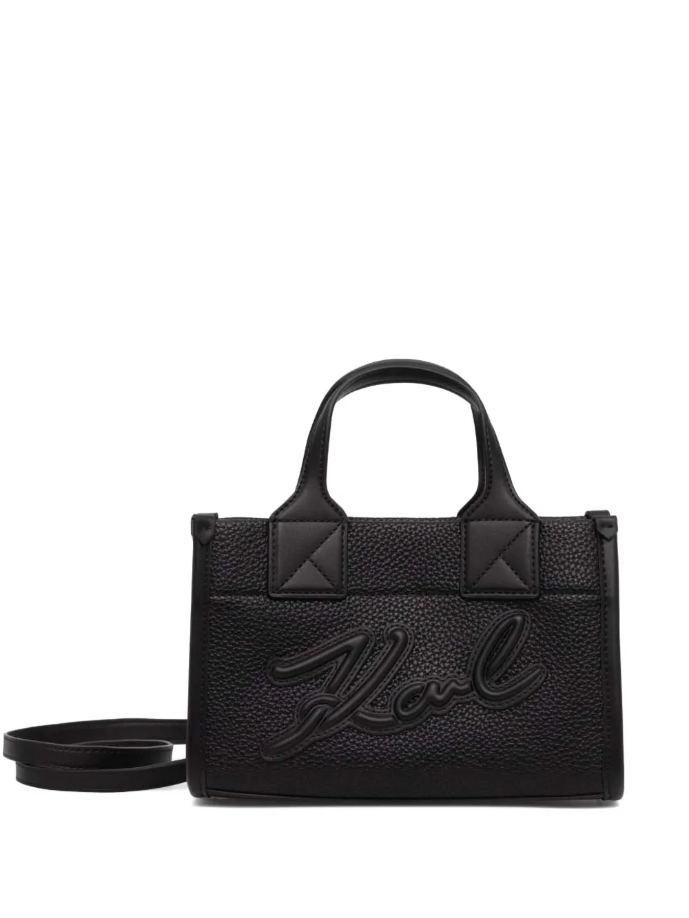 

Сумка-тоут K/Skuare из зернистой кожи KARL LAGERFELD, черный
