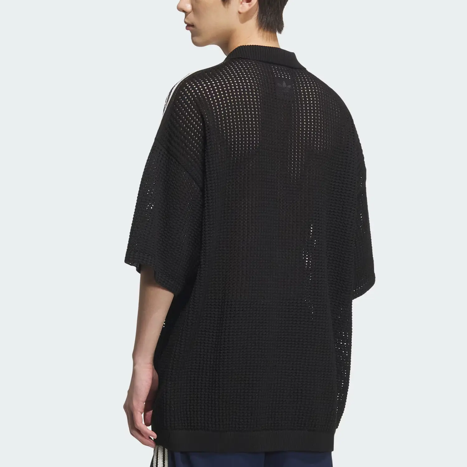 Поло SS25 мужская Adidas Originals, черный — фото 4