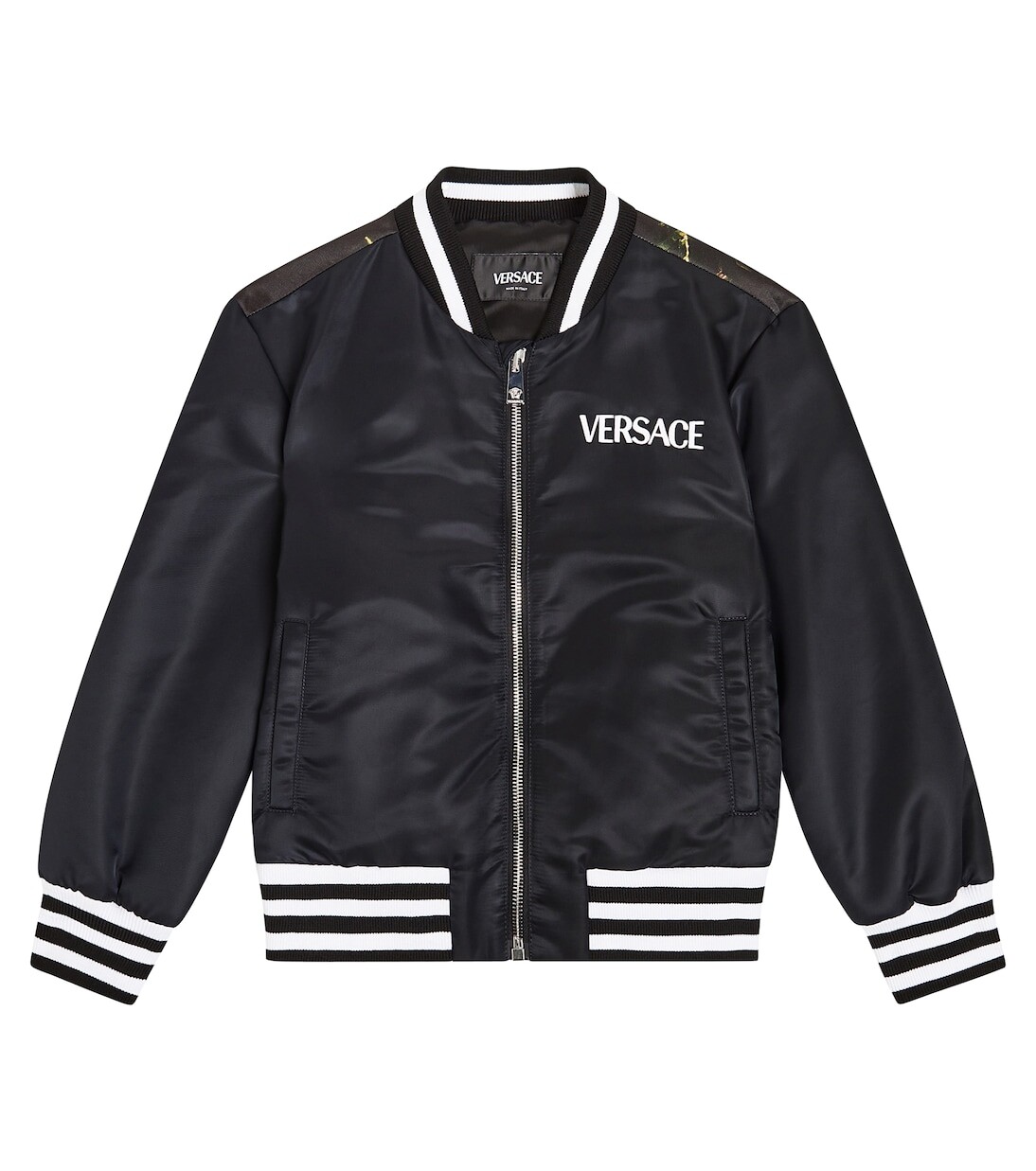 

Бомбер с принтом Versace Kids, черный