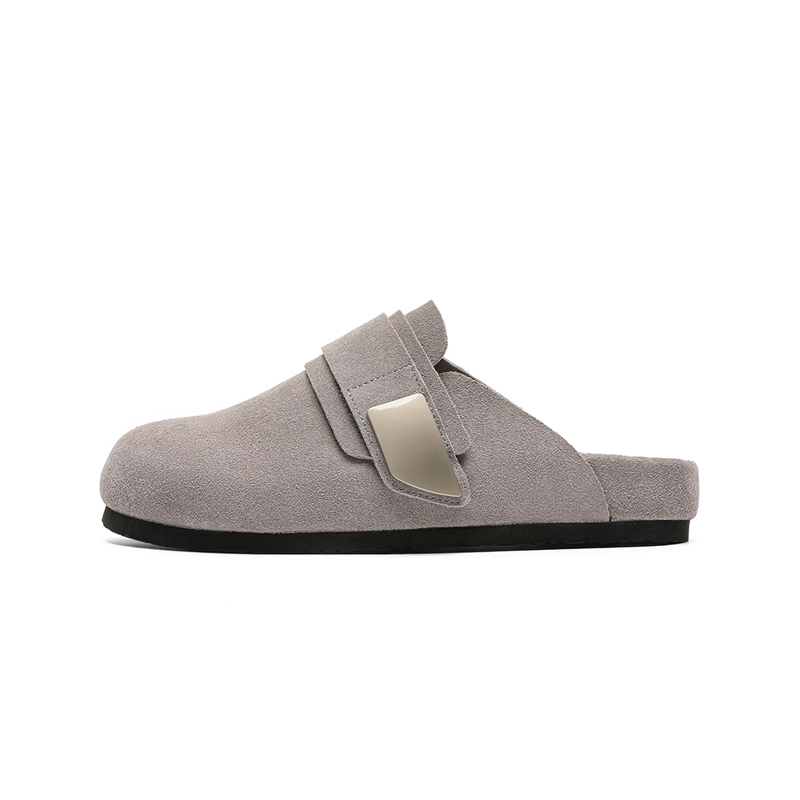 

Hong Kong Meng Тихие устойчивые к истиранию закрытые тапочки мужские бежево-серые, цвет Gray