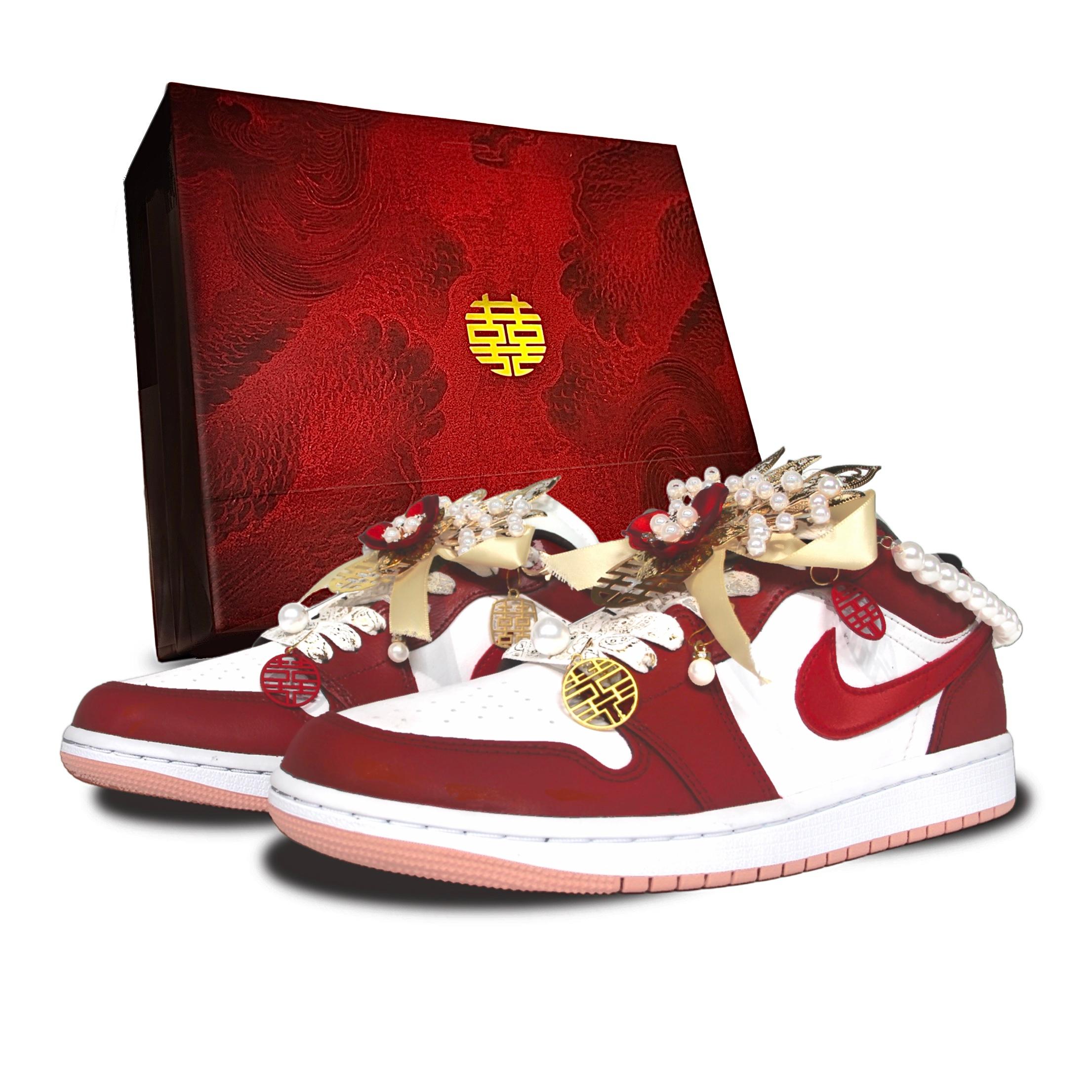 

Кроссовки Air 1 Match Made In Heaven, износостойкие низкие винтажные баскетбольные кроссовки унисекс Jordan, красный