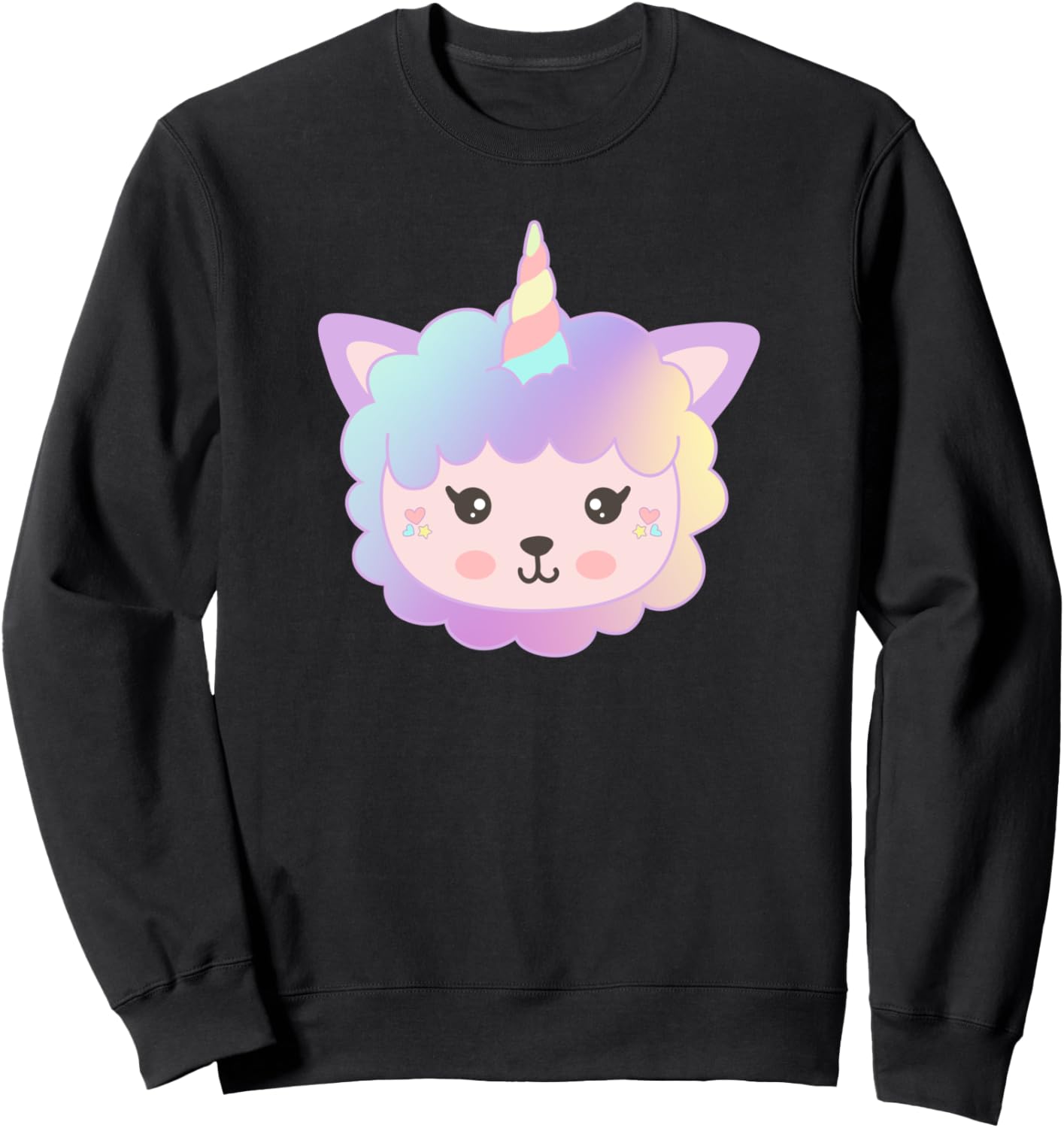 

Милая толстовка с единорогом, ламой, альпакой и радугой Gildel Design, черный
