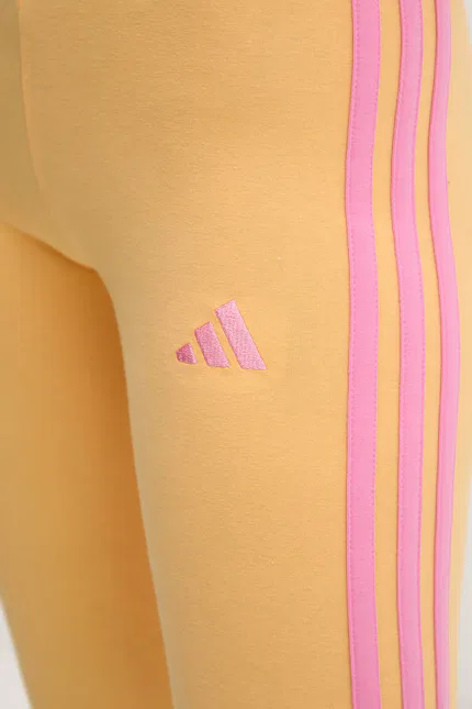 Леггинсы из хлопка с эластаном Adidas, желтый — фото 3