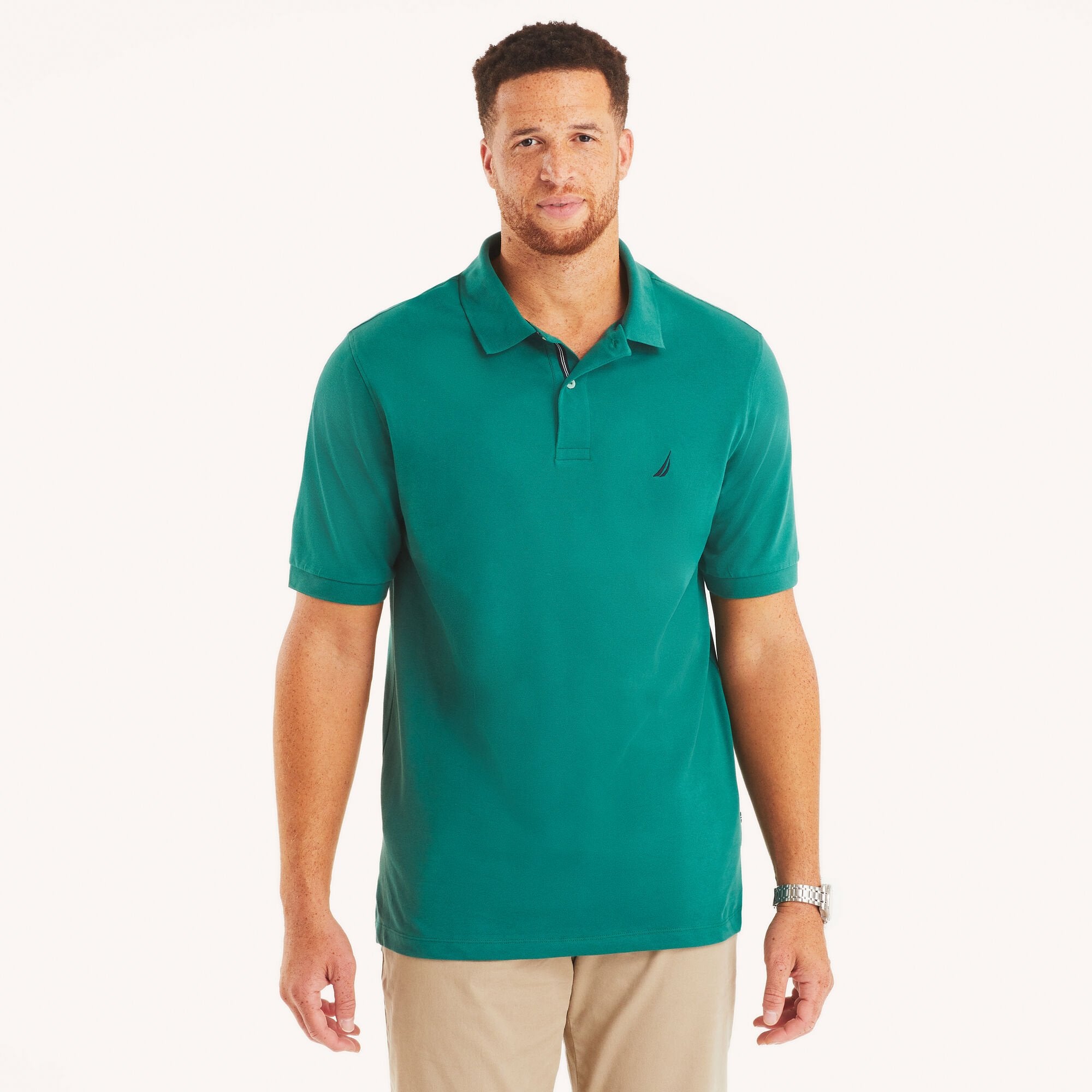 

Футболка поло мужская Nautica, цвет green leaf