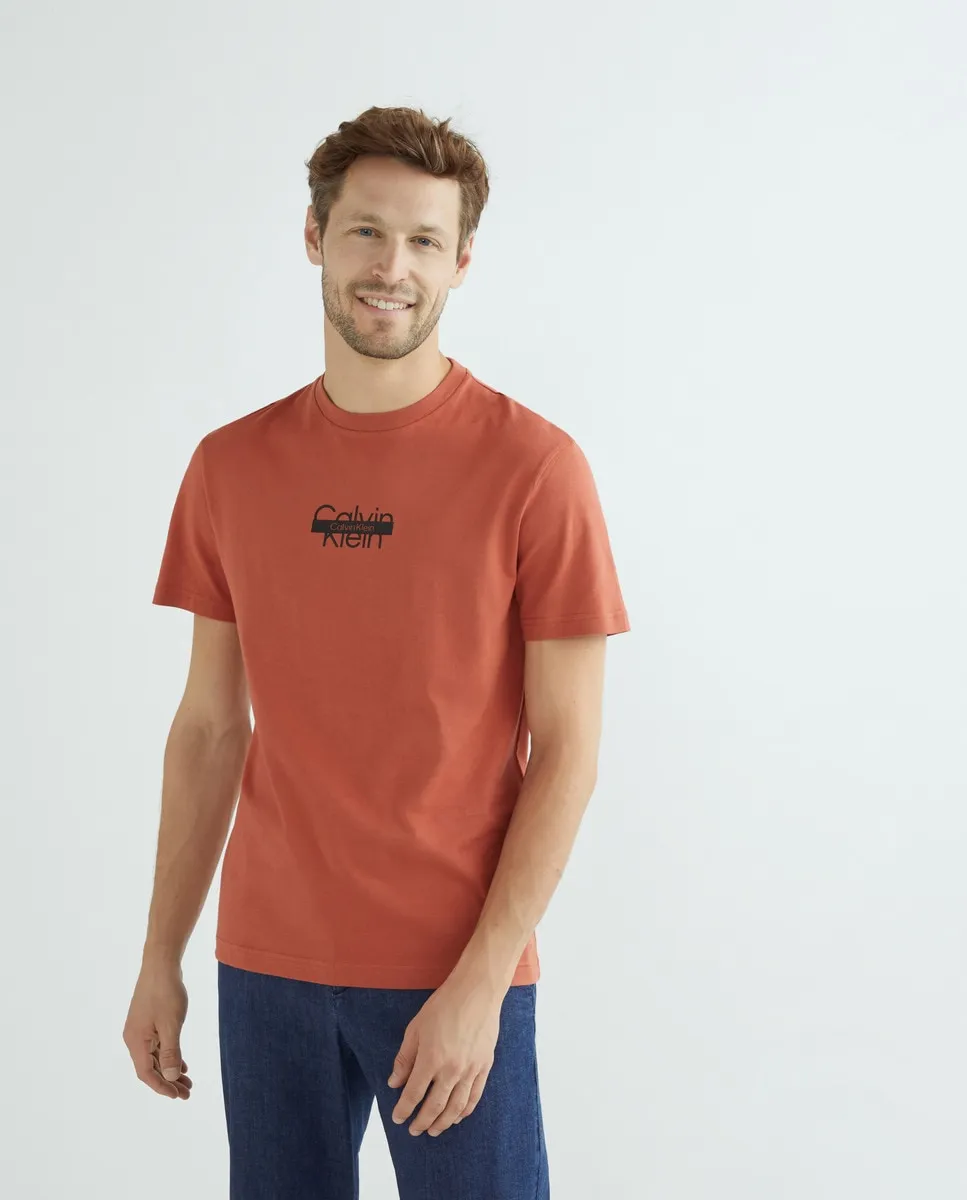 

Мужская футболка с логотипом Calvin Klein, красный