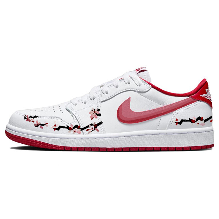 Кроссовки Air Jordan 1 Vintage Basketball Shoes Unisex Low-top Pink/white, белый